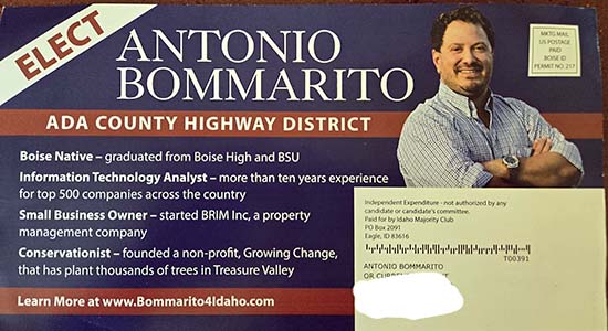 Antonio Bommarito for Ada County Highway District.