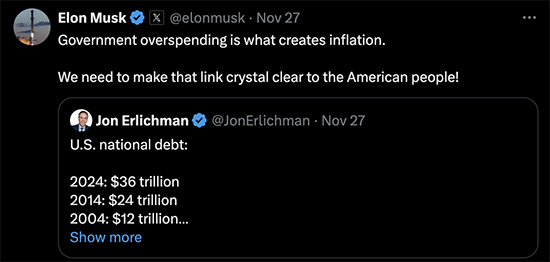 Elon Musk Lies to Americans about Inflation